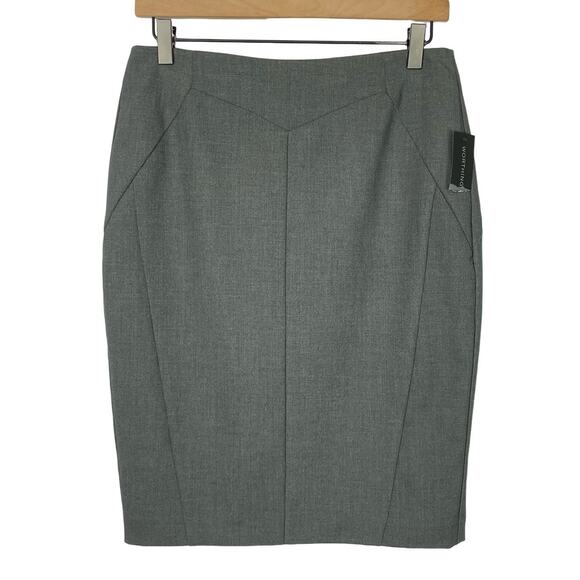 Worthington | NWT Charcoal Dark Gray Knee Length Career Pencil Skirt - Picture 1 of 7